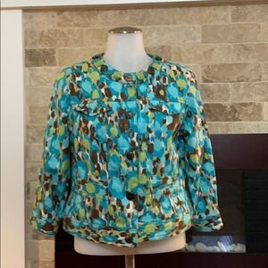Ruby Rd.  multi colored  print top